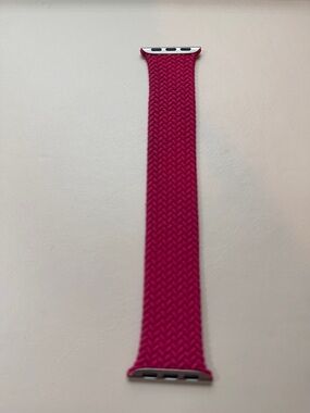 Braided Stretch Solo Loop Watch Band - Vivid Pink